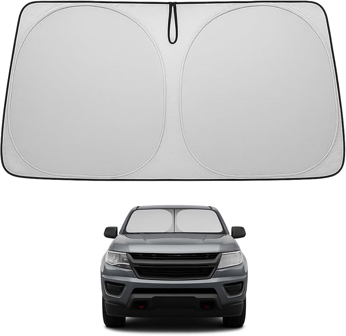 Proadsy 2026 Upgrade Front Windshield Sun Shade Foldable Sunshade Protector Custom Fit 2015-2022 Colorado Pickup Truck Accessories