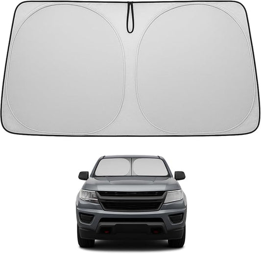 Proadsy 2026 Upgrade Front Windshield Sun Shade Foldable Sunshade Protector Custom Fit 2015-2022 Colorado Pickup Truck Accessories