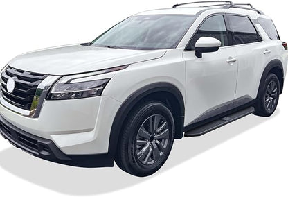 APS Black Stainless Steel Running Boards Style Compatible with Nissan Pathfinder 2022-2026 (Side Steps Side Bars) 6in Wide