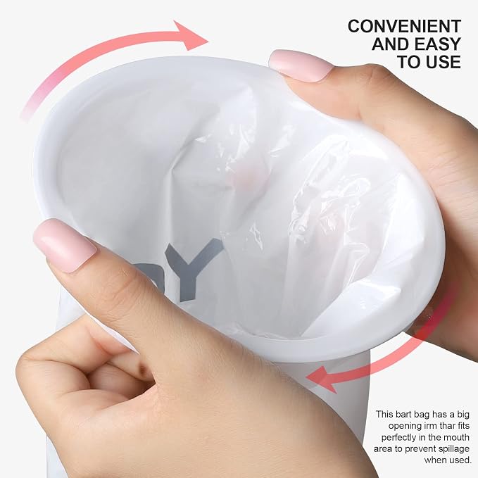 YGDZ Vomit Bags, 15 Pack Vomit Bags Disposable, 1000ml Barf Bags, Leak Resistant Throw Up, Portable Emesis Bags Puke Nausea Bags for Travel Motion Sickness, Car & Aircraft, Taxi, Kids, Women, White