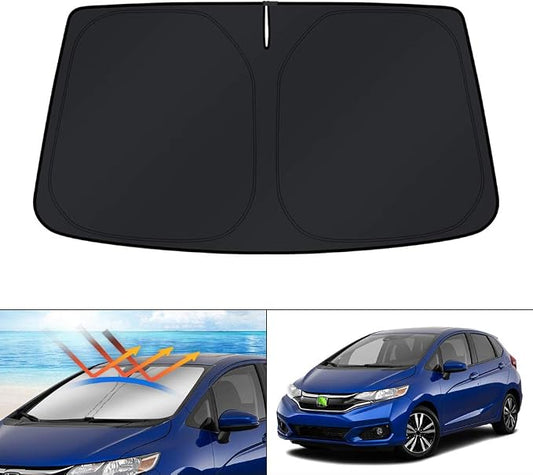 KUST Windshield Sun Shade for Honda Fit 2007-2024 Accessories Sunshade Foldable Window Sun Protector Block UV Rays Keep Car Cooler