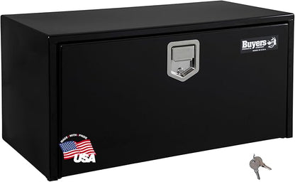 Buyers Products 1702103 Steel Underbody Truck Tool Box 18 x 18 x 30 Inch, Black Powder-Coated 14 Ga Steel, Locking Stainless Paddle Latch, Drop Door, Weather-Resistant, Made in USA