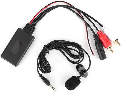 Car Radio Adapter Module,Bluetooth AUX Module 2 Cable Adapter with Easy Microphone for for for