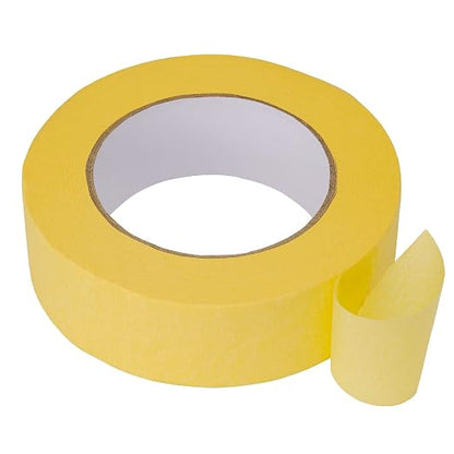 Lichamp 2-Pack Automotive Refinish Masking Tape Yellow 36mm x 55m, Cars Vehicles Auto Body Paint Tape, Automotive Painters Tapes Bulk Set 1.4-inch x 60 Yards x 2 Rolls