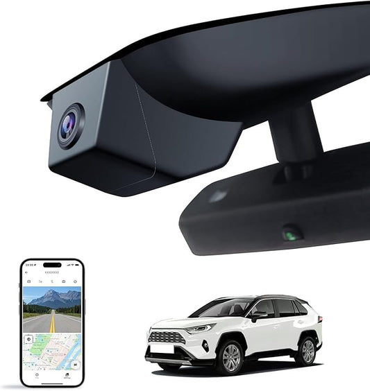 Front 4K Dash Cam for 2022 2023 2024 2025 Toyota RAV4 LE Limited SE Adventure XLE XSE (Model B)(with Vent Hole),OEM-Style,Loop Recording,Easy Installation,WiFi & App,64G Card