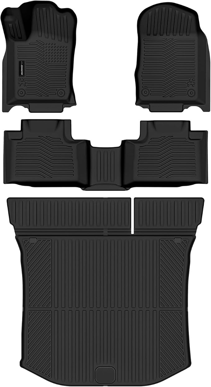 Auxko All Weather Floor Mats Cargo Mat for Jeep Grand Cherokee 5 Seats 2011-2021 & Grand Cherokee WK 2022 All Season TPE Accessories Guard Odorless Anti-Slip Floor Liners Trunk Mat