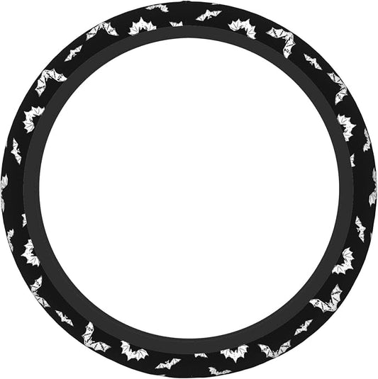 Halloween Bats Steering Wheel Cover for Women & Men – Universal 15 Inch Car Accessories, Non-Slip & Stylish Design, Fits Most Cars, SUVs, and Auto