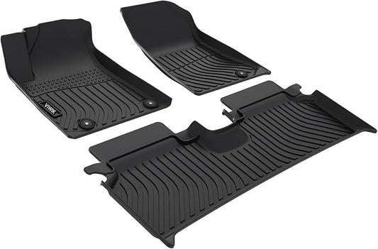 VIWIK Floor Mats for Kia NIRO EV 2023 2024, TPE Rubber All Weather Car Mats Front & Rear, Automotive Floor Liners for NIRO EV 2023 2024 Black Non-Slip