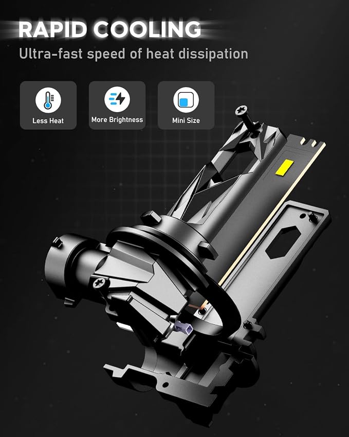 NOVSIGHT 𝐇𝟏𝟏 𝟗𝟎𝟎𝟓 Light Bulbs Combo - 400% Upgraded Brighter 6500K Cool White, Fanless Light, 1:1 Design, Plug and Play, 𝐇𝟏𝟏/𝐇𝟖/𝐇𝟗 𝐇𝐁𝟑 Automotive Fog Lamps, Pack of 4