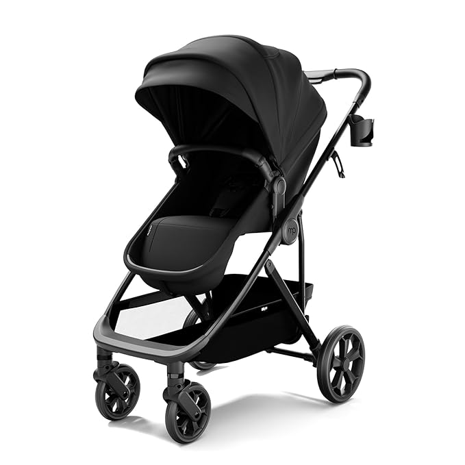 Mompush Wiz Pro 2-in-1 Baby Stroller, Full-Size All-Terrain Premium Stroller with Newborn Mode and Reversible Seat, Snack Tray Included, Large UPF 50+ Canopy & Storage Basket