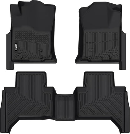 VIWIK Car Floor Mats for Toyota Tacoma 2005-2015, Automotive All Weather Floor Liners for Toyota Tacoma, TPE Rubber Car Mats Front & Rear Non-Slip Odorless