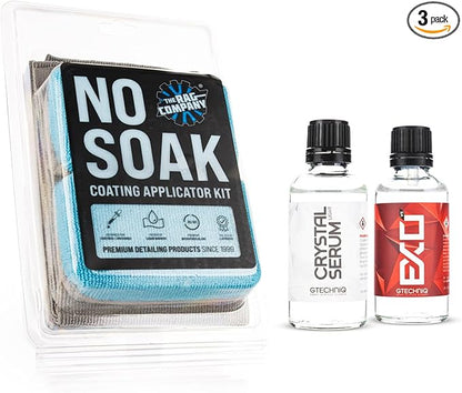 The Rag Company Gtechniq CSL Ceramic Coating & EXO 50 ml No Soak Coating Applicator Kit Bundle