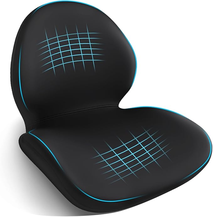 Car Seat Cushion with Lumbar Support Pillow - Memory Foam Driver Seat Cushion for Back & Sciatica Pain Relief, Washable Cover, Non-Slip Bottom for Long Driving, Office Chair & Truck (Black)