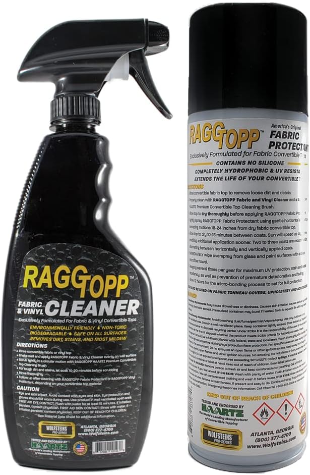 Raggtopp Convertible Top Care Kit - Fabric Cleaner and Protectant Twin Pack