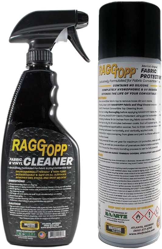 Raggtopp Convertible Top Care Kit - Fabric Cleaner and Protectant Twin Pack