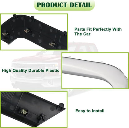 Door Armrest Cover Trim Front Left Driver Side Door Panel Arm Rest Bezel Synthesis Gray Compatible with 2014-2020 Chevrolet Chevy Silverado GMC Sierra Replaces 23291504