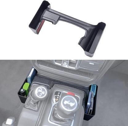 Center Console Gear Shift Organizer Tray Compatible with Jeep Wrangler JL/JLU 2018-2023 2024 2025 2026 and Jeep Gladiator JT Truck 2020-2023 2024 2025 2026 Storage Box Accessories (Not for JK/JKU)