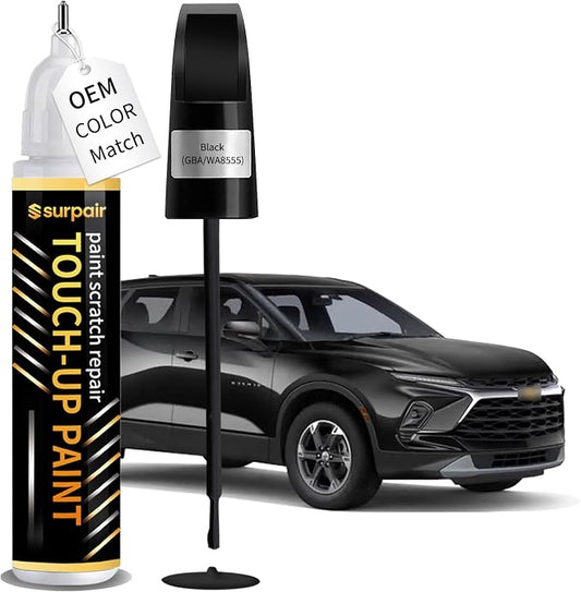 Black GBA/WA8555 Touch up Paint for Chevrolet OEM Color Match Car Scratch Repair Kit for Nicks & Chips Scratches Quick & Easy Paint Fix 2-In-1 Car Scratch Remover Pen