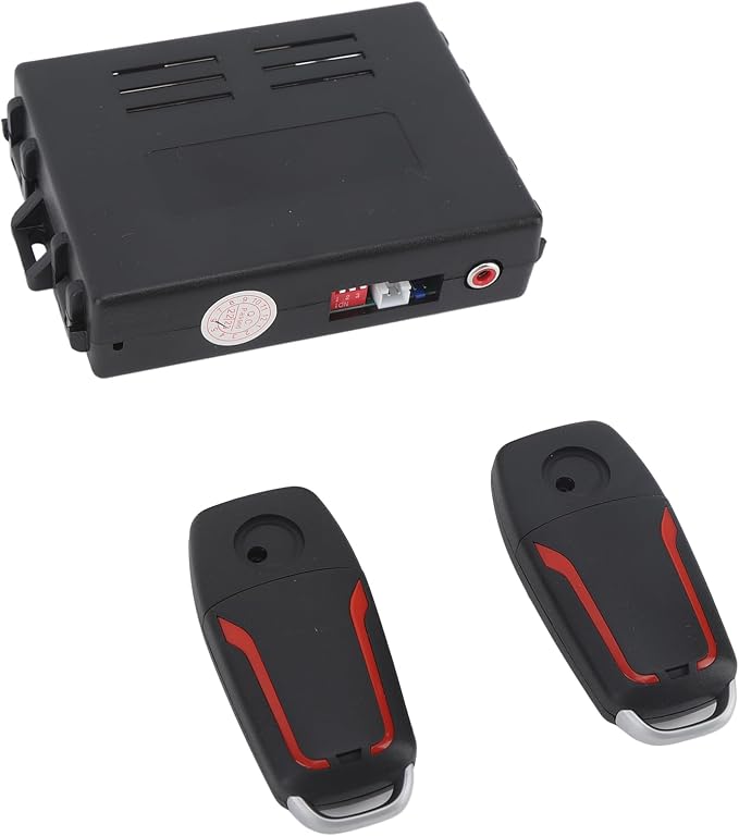 Car Security Alarm System Kit with Keyless Entry and Remote Control for DC12V Vehicles, Anti Theft Immobiliser for Cars