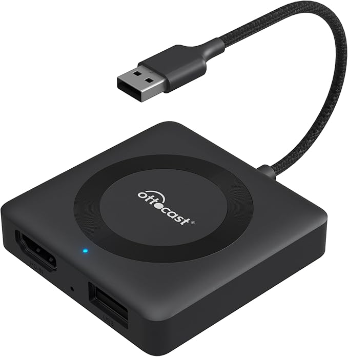 OTTOCAST Car TV Mate Pro & Wireless Carplay Adapter 2-in-1, Fire TV Stick Converter for Car - Plug & Play, Stable Fast, No Latency