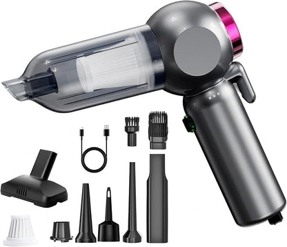Car Vacuum，Handheld Car Vacuum Cleaner Cordless，20000Pa Vacuum Portable Cordless Powerful 120W Brushless Motor & 60 Min Runtime, 6-in-1 Portable (6000mAh Battery)