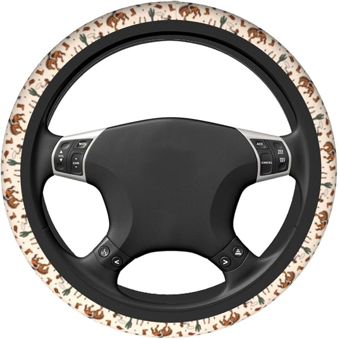 Western Steering Wheel Covers Non Slip Neoprene Universal 15 Inch Steering Wheel Protector Car Cover for Men Women