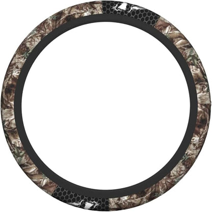 Camo Steering Wheel Cover Universal 15 Inch Camo Wheel Cover Accessories Decorative Non-Slip Neoprene Car Cover Realtree Wheel Cover Suitable For Women And Men Girls Suitable For Car SUV Car Van Truck