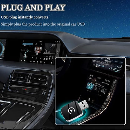 Carplay Adapter for Acura ILX 2017 2018 2019 2020 2021 2022, Plug & Play Car Interface Dongle Carplay Box Supports Navigation Music & Voice Control Stable and Easy to Use,B/Silver