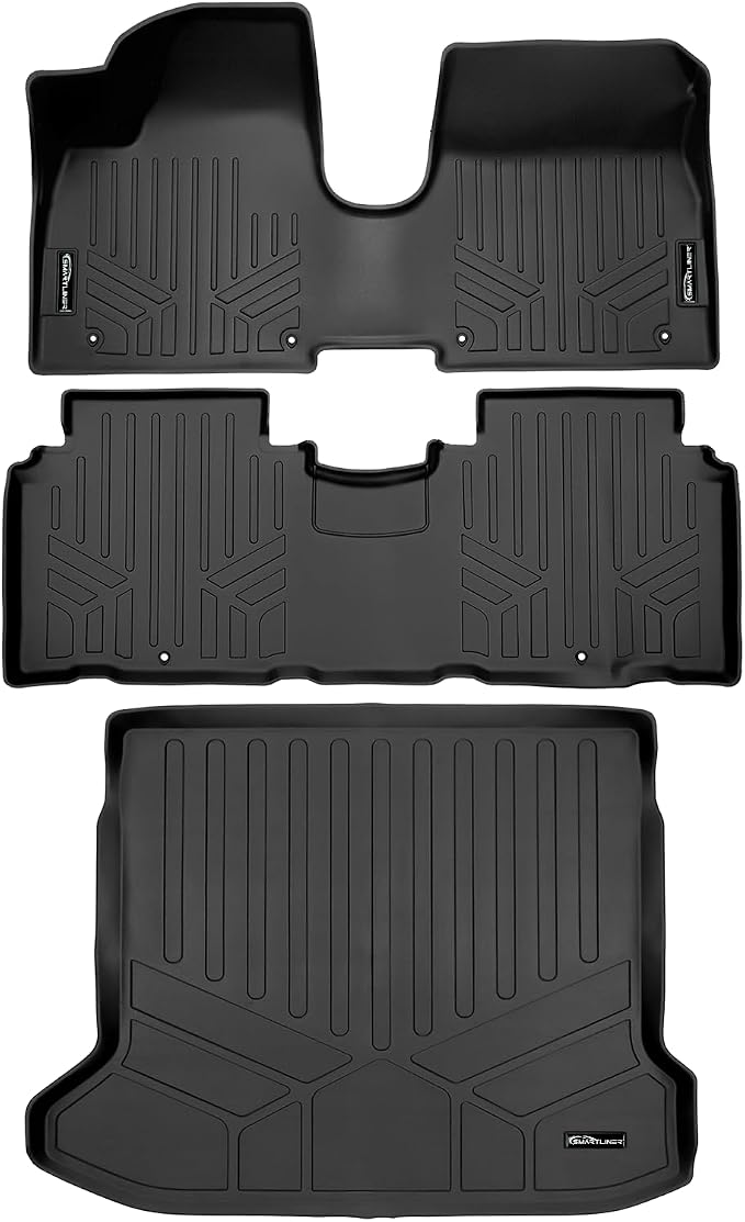 SMARTLINER Custom Fit All Weather 2 Row Floor Mats & Cargo Liner Set Compatible with 2022-2024 Hyundai Ioniq 5