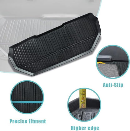 BestEvMod Compatible with Rivian R1T R1S All-Weather Front Trunk Mat TPE Material Rubber Cargo Liner Rivian R1T R1S 2022 2023 2024 Accessories (Upper + Lower Layer)