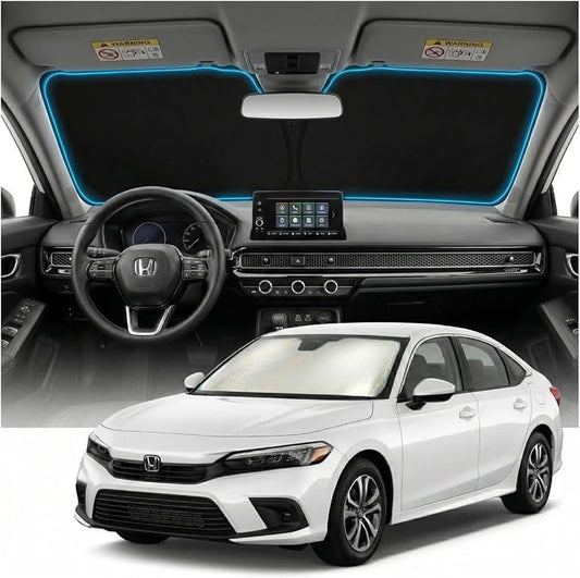 for Honda Civic Sun Shade Windshield Cover - Custom Fit Civic Accessories 2022-2025 2026 Sunshade Foldable UV Protection & Heat Shield Sun Visor Accessories