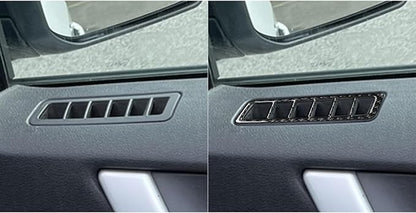 Premium Carbon Fiber Compatible with Ford Edge 2011-2014 2012 2013 SEL/Limited/SE/Sport Accessories Car Inner Door A-Pillar Air Vent Frame Cover Interior Trim Sticker Decal Black 2PCS