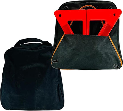 12-Piece Roadside Emergency Tool and Auto Kit with Jumper Cables, Warning Triangle, Gas Siphon, Mylar Blanket, Bungee Cords, Glow Sticks, Gloves, Flashlight, Tire Gauge, Carrying Case