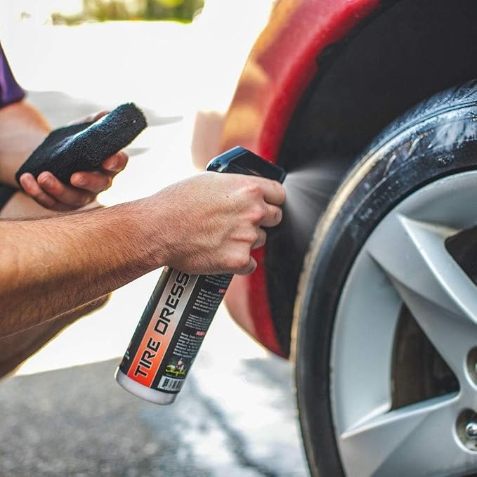 P&S Professional Detail Products Shine All Performance Dressing – High Gloss Tire & Trim Dressing – Water-Based, Interior/Exterior Use on Rubber, Vinyl & Leather – Pro Detail Finish - 1 Gallon