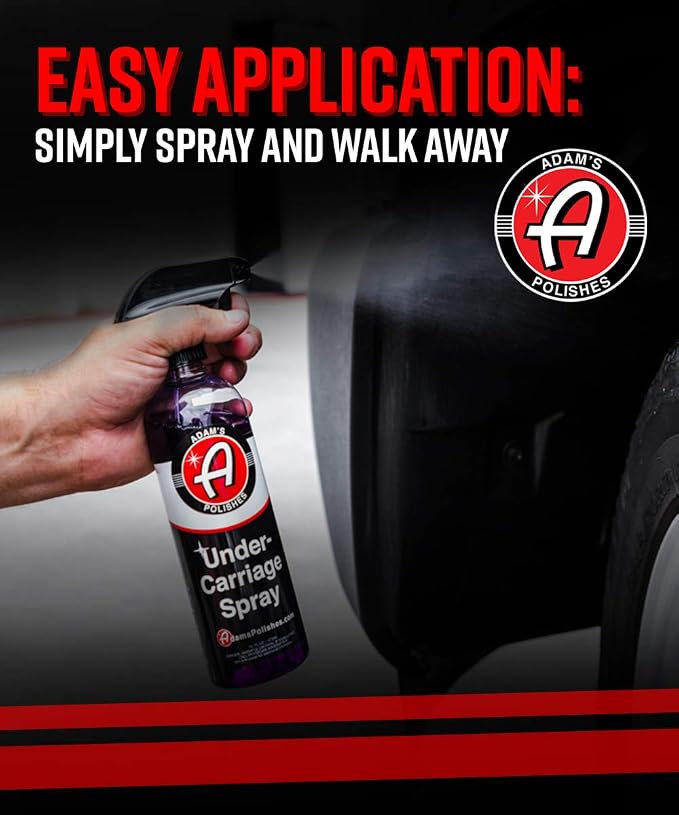 Adam's Polishes SiO2 Infused Invisible Undercarriage Dressing Spray for Car Detailing, Silica Infused for Preium Results, Works on Tires, Trim, Wheel Wells, Black Satin Finish (1 Gallon)