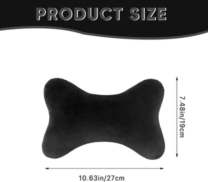 Car Headrest Pillow, Soft & Comfortable Memory Foam Car Neck Pillow for Driving Fatigue Relieve, Universal Cars Head Rest Pillows with Adjustable Strap, Car Interlor Accessorles (Black)
