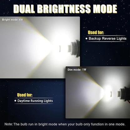 iBrightstar 7443 LED Bulb White, 7440 LED Reverse Light Bulbs Super Bright for Backup Lights Tail Lights Parking Lights, 2 Pack