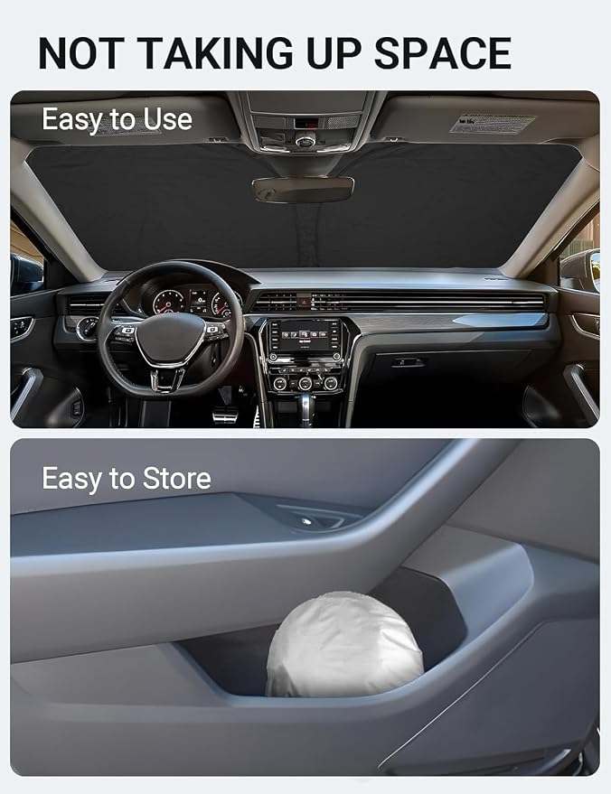 Proadsy 2026 Upgrade Front Windshield Sun Shade Foldable Sunshade Protector Custom Fit 2012-2022 VW Passat Accessories