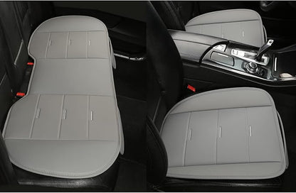 West Llama Bottom Seat Covers, Include 1 Pair Front Seat Protector and 1 Rear Seat Cover, Universal PU Leather Seat Covers for 90% Cars (Gray)