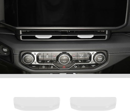JWWY for Jeep JL Vent Air Outlet Adjustment Cover Trim Compatible with 2024-2025 Jeep Wrangler JL JLU Jeep Gladiator JT Interior Accessories 2pcs White