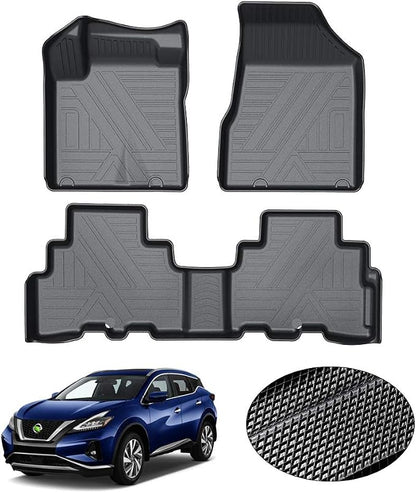 KUST Floor Mats for Nissan Murano 2015-2024, All Weather TPE Car Mat, Heavy Duty 2 Row Front and Rear Accessories
