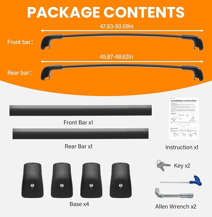 300lbs Roof Rack Cross Bars Compatible with Hyundai Palisade 2019-2025 SE SEL XRT Limited Calligraphy Lockable Cargo Crossbars Carrier Luggage Kayak Bike Snowboard