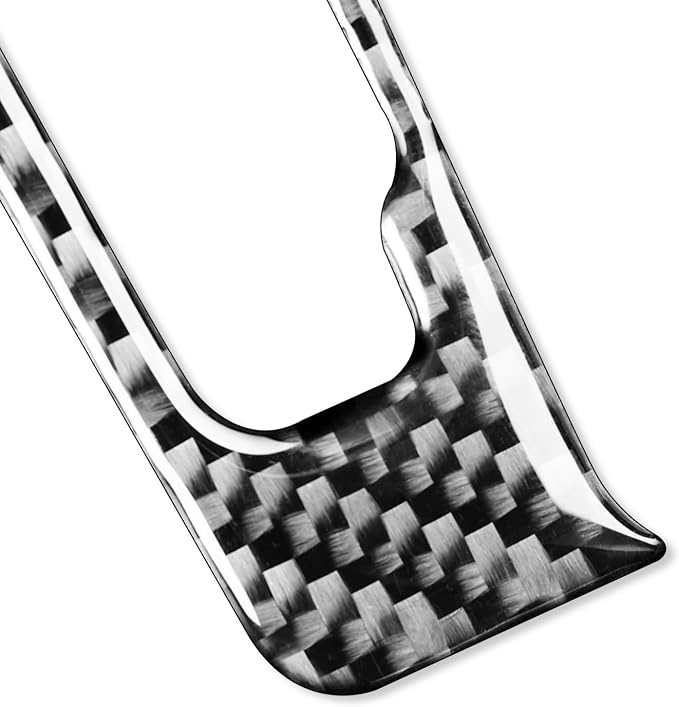 Real Premium Carbon Fiber Decor Compatible with Audi A3 S3 RS3 8V 2013 2014 2015 2016 2017 2018 2019 Car Automatic Gear Shift Panel Decal Auto Interior Accessories Sticker Black