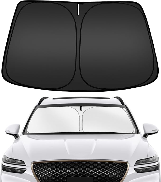 ARISMOTOR Windshield Sun Shade for Genesis GV70 2022-2025 2026, Custom Fit Foldable Front Window Sunshade Sun Visor Protector, Block UV Rays Keep Your Car Cooler