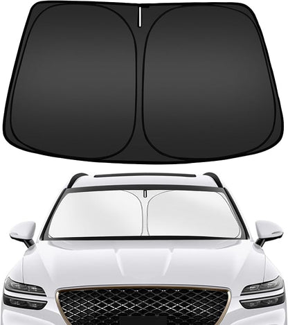 ARISMOTOR Windshield Sun Shade for Genesis GV70 2022-2025 2026, Custom Fit Foldable Front Window Sunshade Sun Visor Protector, Block UV Rays Keep Your Car Cooler