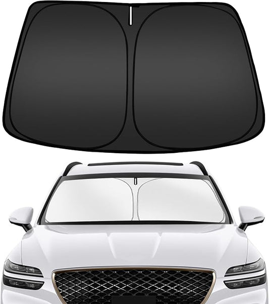 ARISMOTOR Windshield Sun Shade for Genesis GV70 2022-2025 2026, Custom Fit Foldable Front Window Sunshade Sun Visor Protector, Block UV Rays Keep Your Car Cooler