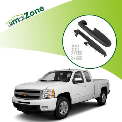 Upgraded Door Armrest Repair Kit Left Driver & Right Passenger Side Door Panel Handle Black Compatible with 2010-2014 Chevy Silverado GMC Sierra 1500 2500HD 3500HD Replaces 22818465 22818470