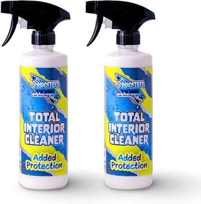 Winter White Premium Total Interior Cleaner with added Ceramic Protection, Safe for Use in Cars, Trucks, SUVs, Jeeps, Motorcycles, RVs & More, 16 fl oz (2)