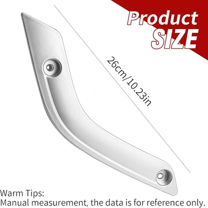 1 Pair of Interior Door Grab Handle Inserts Cover Door Handle Trim Cover, Replacement for Jeep Wrangler JK JKU 2011-2018, Replaces OEM 1RC72JAHAD 1RC72JAHAE(Silver, Left & Right)