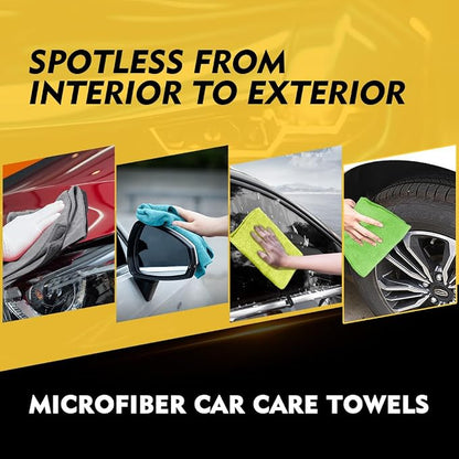 HOMEXCEL Microfiber Cleaning Cloth 6 Pack, 12.5 x 12.5 Inch Microfiber Towels for Cars, Ultra Absorbent Cleaning Rags, Lint Free Cleaning Towels for Household, Kitchen, Window, and Car, Multicolor